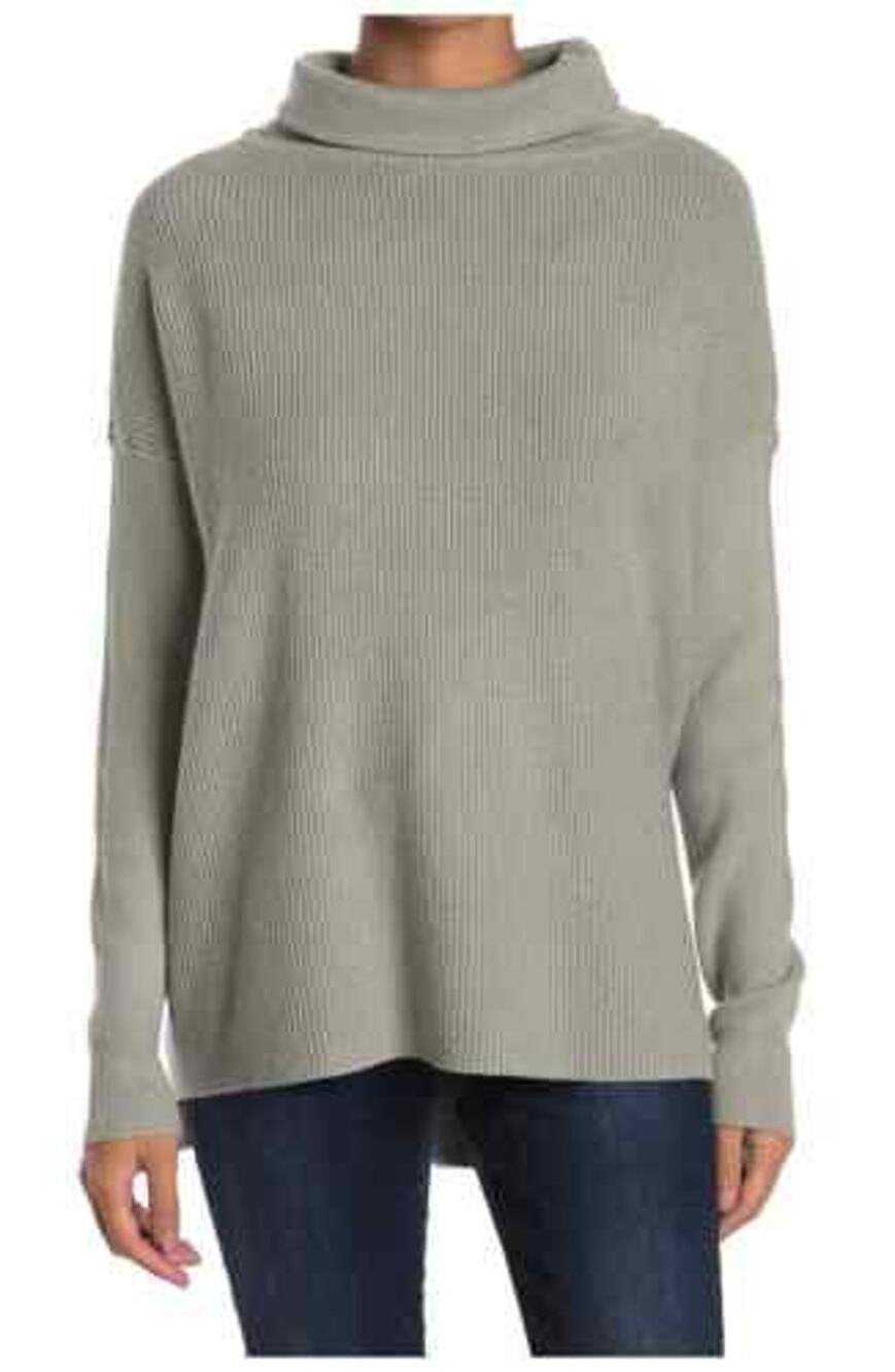 Devotion by Cyrus Nordstrom Thick Knit Tunic Sweater Gray Popover XXS